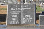 BRUYN Willem Gert, de 1937-2000 & Maria Magdalena 1941-