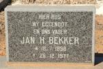 BEKKER Jan H. 1898-1977 & Anna S. 1913-1981