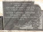 ZYL Abraham Johannes, van 1884-1946 & Hester Susanna Christina Charlotte PRETORIUS 1884-1960