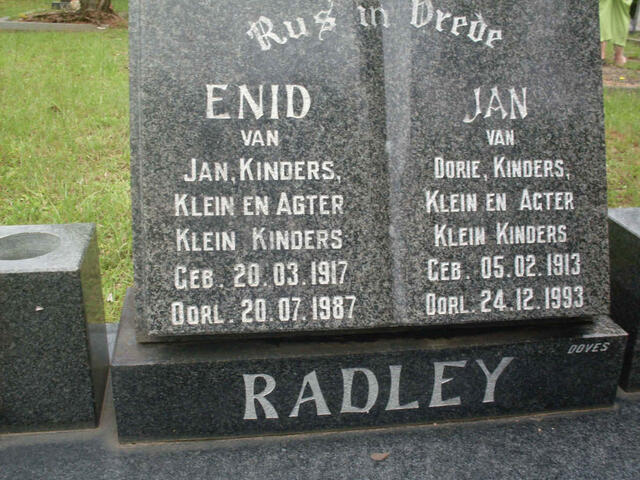 RADLEY Jan 1913-1993 & Enid 1917-1987