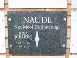 NAUDE Rina nee CILLIERS 1936-2007