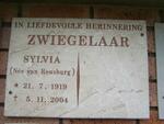ZWIEGELAAR Sylvia nee VAN RENSBURG 1919-2004