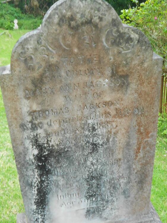 JACKSON Mary Ann 1869-188?