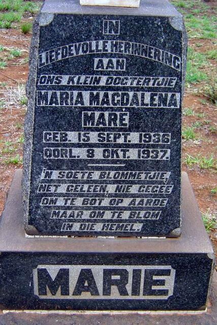 MARÉ Maria Magdalena 1936-1937