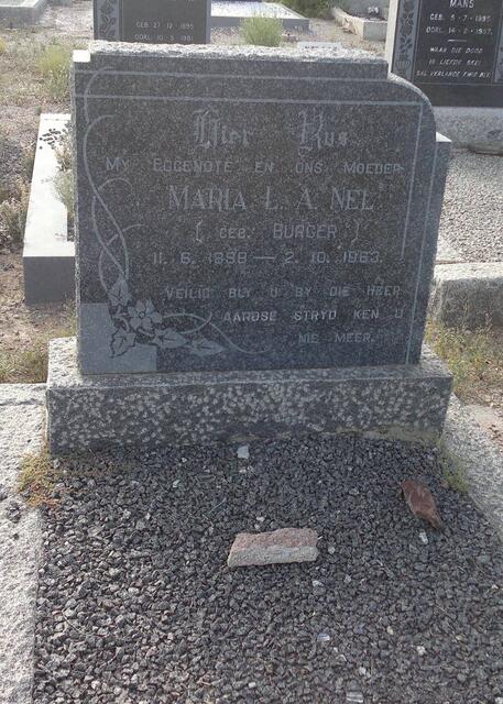 NEL Maria L.A. nee BURGER 1898-1963