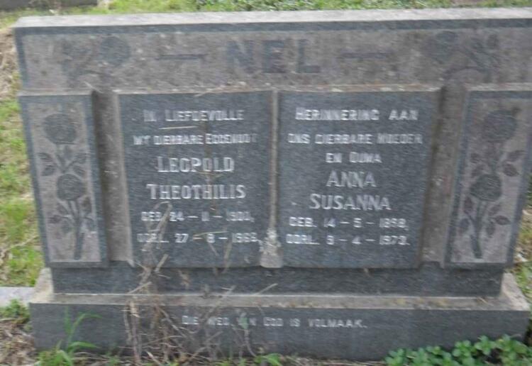 NEL Leopold Theothilis 1900-1965 & Anna Susanna -1973  