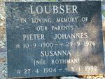 LOUBSER Pieter Johannes 1900-1976 & Susanna ROTHMAN 1904-1992