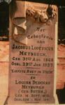 MEYBURGH Jacobus Lodevicus 1868-1927 & Louisa Deborah BOTHA 1870-1941