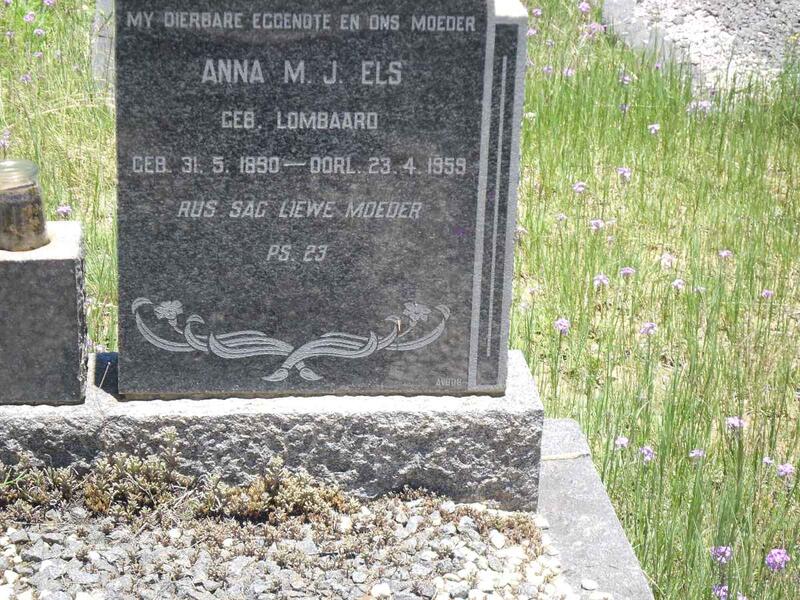 ELS Anna M.J. nee LOMBAARD 1890-1959
