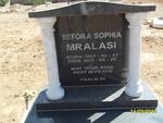 MRALASI Sefora Sophia 1927-2011