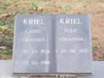 KRIEL Carel Frederik 1926-1989 & Elsie Johanna 1930-