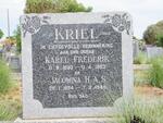 KRIEL Karel Frederik 1882-1963 & Jacomina H.A.S. 1884-1949