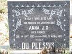PLESSIS Anna J.S., du nee FOURIE 1893-1972