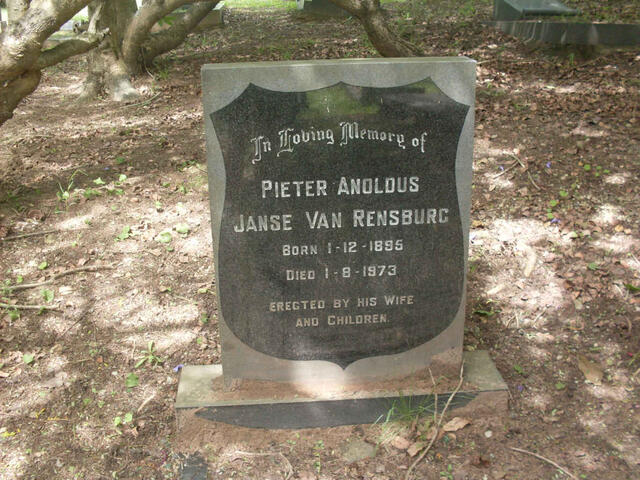 RENSBURG Pieter Anoldus, janse van 1895-1973