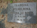 ROUX Francina Wilhelmina Botha, le 1897-1975