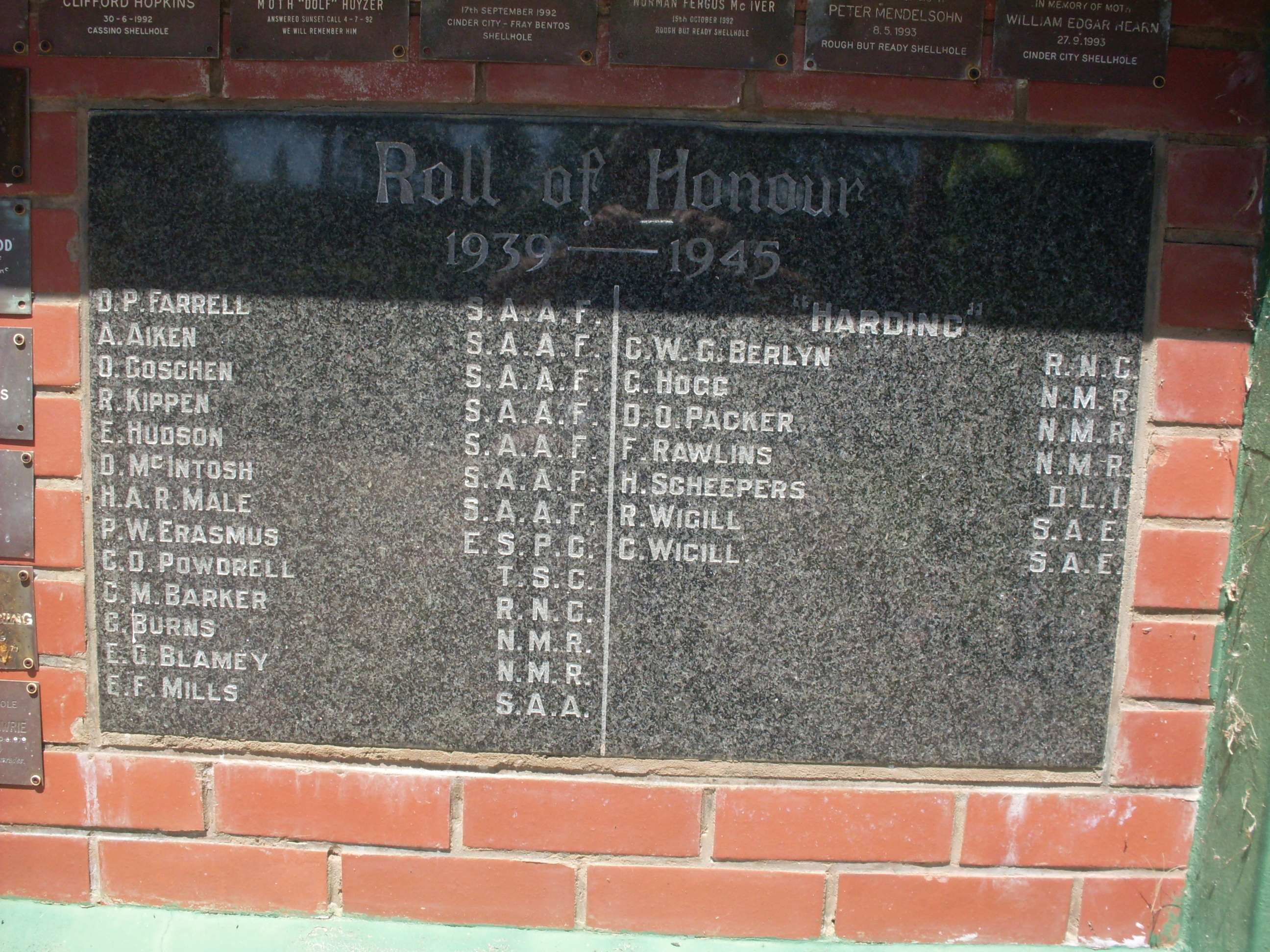 08. Roll of Honour 1939-1945