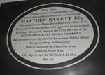 BAZETT Mathew -1801