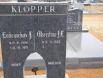 KLOPPER Lodewickus J. 1904-1975 & Christina J.E. 1922-