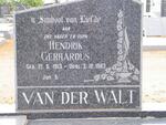WALT Hendrik Gerhardus, van der 1913-1983
