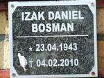 BOSMAN Izak Daniel 1943-2010
