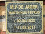 JAGER Marthinus Petrus, de 1922-2011