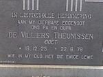 THEUNISSEN De Villiers 1925-1978