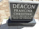 DEACON Francina Christina 1918-1987