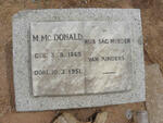 McDONALD M. 1869-1951