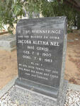 NEL Jacoba Aletha nee GENIS 1900-1983