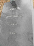 WARREN John Marius 1947-1987