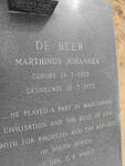 BEER Coenraad ?, de 1921-2001 :: Marthinus Johannes 1953-1975