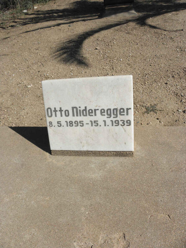NIDEREGGER Otto 1895-1939