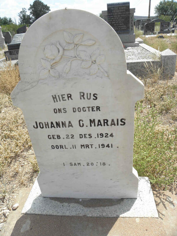 MARAIS Johanna C. 1924-1941