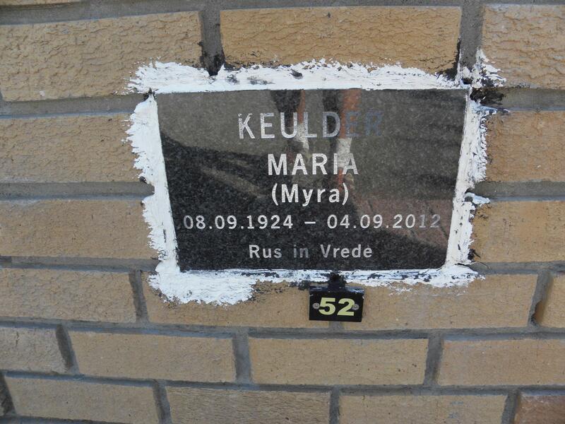 KEULDER Maria 1924-2012