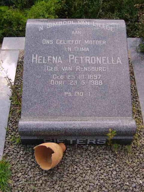 PIETERS Helena Petronella nee VAN RENSBURG 1897-1988