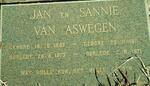 ASWEGEN Jan, van 1897-1973 & Sannie 1911-1971