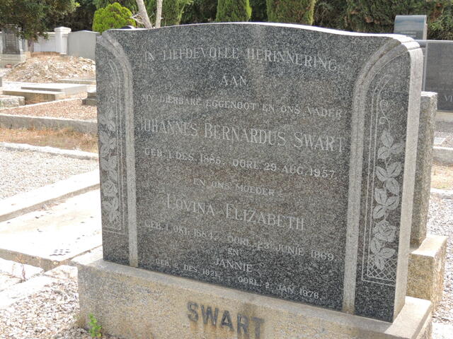 SWART Johannes Bernardus 1885-1957 & Lovina Elizabeth 1884-1969 :: SWART Jannie 1921-1976