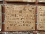 LEWIS Colin Edward 1936-1984