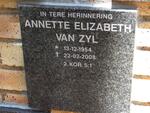 ZYL Annette Elizabeth, van 1954-2008