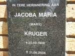 KRUGER Jacoba Maria 1908-2006