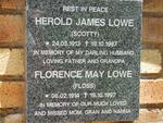 LOWE Herold James 1913-1987 & Florence May 1914-1997