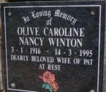 WINTON Olive Caroline Nancy 1916-1995