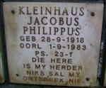 KLEINHAUS Jacobus Philippus 1918-1983