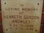 KNOWLES Kenneth Gordon 1923-1988