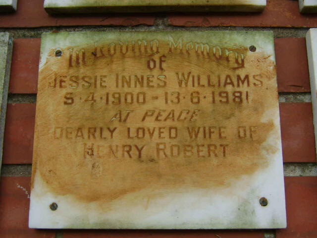 WILLIAMS Jessie Innes 1900-1981