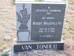 TONDER Maria Magdalena, van 1928-1982