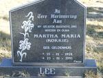 LEE Martha Maria nee GELDENHUIS 1928-1991