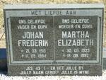 ? Johan Frederik 1915-1994 & Martha Elizabeth 1923-1992