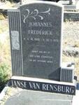 RENSBURG Johannes Frederick, Janse van 1908-1971