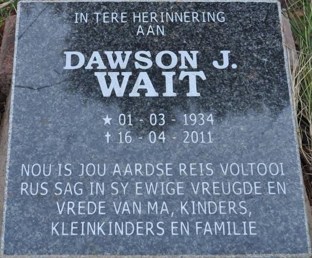 WAIT Dawson J. 1934-2011